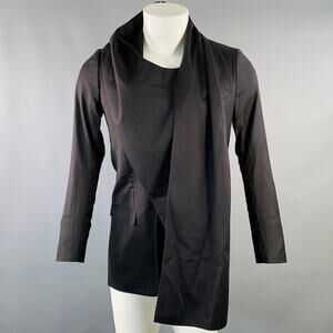 DIOR HOMME by KRIS VAN ASSCHE AW10 Size XS Black Wool Cashmere Scarf Coat